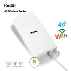 KuWFi Outdoor 4G LTE Router with 48V POE Adapter Outdoor Waterproof 4G LTE CPE Router with Sim Card Slot