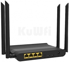 KuWFi WIFI 4G Cable Router Unlocked Dual SIM Card 5dBi High Gain Antenna for Home Office Internet