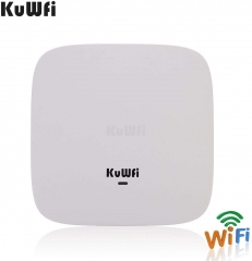 KuWFi 750Mbps Dual-Radio High Power Ceiling Wireless Access Point SNMP/CAPWAP Protocol 48V POE