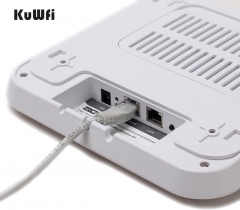 KuWFi 1200Mbps Wave2 Wireless Ceiling AP Dual Band Wireless Router Up to 128Users 48V POE