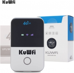 KuWFi Mobile 4G LTE Hotspot Router Unlocked Travel SIM Card Support LTE FDD B1/B3/B5
