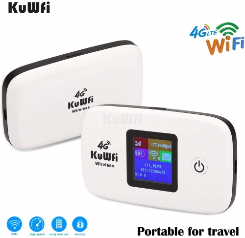 KuWFi 4G LTE Mobile WiFi Hotspot Support10users Router SIM Card