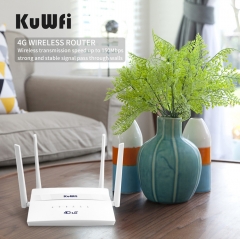 KuWFi 4G WiFi Router 300Mbps 4G Sim Card Repeater Long Range VPN 2dBi Antenna
