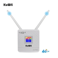 KuWfi 4G Wifi Router CAT4 150Mbps Sim Card External Antennas WAN/LAN RJ45
