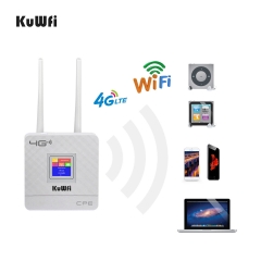 KuWfi 4G Wifi Router CAT4 150Mbps Sim Card External Antennas WAN/LAN RJ45