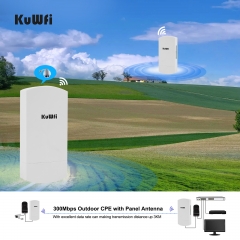 KuWFi CPE Wireless Bridge 300mbps Outdoor Long Range Wifi Repeater 3km WiFi Signal Extender