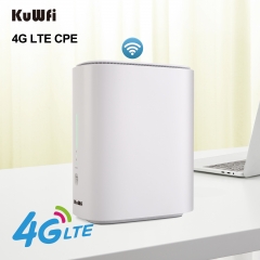 KuWFi Indoor 4G WIFI Router CAT4 150Mbps Mobile WiFi Hotspot Sim Card 32 Users RJ45