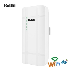 KuWFi Outdoor 4G LTE Router 300Mbps CAT4 With 24V POE Adapter For IP Camera