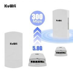 KuWFi CPE Wireless Bridge 300mbps Outdoor Long Range Wifi Repeater 3km WiFi Signal Extender