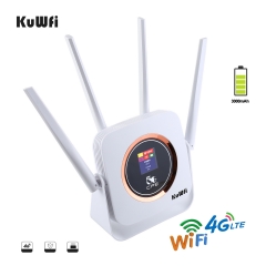KuWFi 4G WIFI Router Cat6 300Mbps Unlocked 4G WIFI LTE SIM RJ45 Lan Port For Indoor