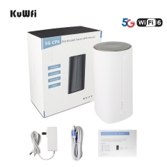 KuWFI 5G CPE Router 4G/5G SIM Card WiFi6 Dual Band NSA/SA Modem 5G Network Up to 3.0Gbps