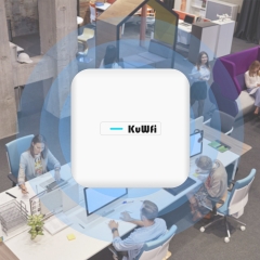 KuWFi Dual-band WIFI 6 Ceiling AP 3000Mbps MESH 2.5G WAN/LAN Wireless Access Point