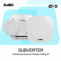 KuWFi 1800Mbps WiFi 6 Access Point Gigabit Mesh Wireless Ceiling Access Point for Office