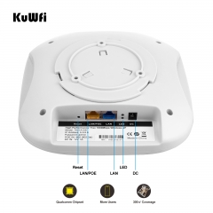 KuWFi 1800Mbps WiFi 6 Access Point Gigabit Mesh Wireless Ceiling Access Point for Office