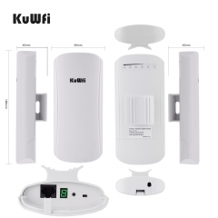 KuWFi 5.8Ghz 11ac 450Mbps 2-3km Wireless Bridge 12 Dbi Point to Point Network Bridge
