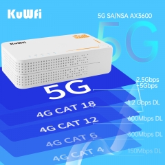 KuWFi 5g CPE Router Ax3600 4000mah Wifi 6 Pocket Wifi Router 5g Router with Sim Card Slot