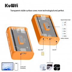 KuWFi Power bank 4g mobile router with 5200mah battery pocket wifi router 4g lte with sim card slot