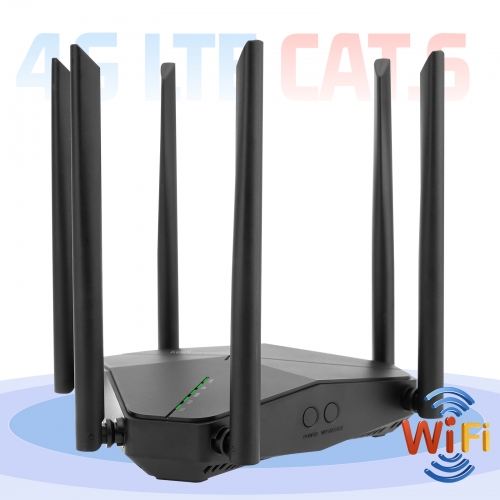 KuWFi cat6 wifi router rj11 port vpn 4g wireless router 2.4g 5g unlocked 4g modem wifi router with sim card slot