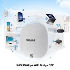 KuWFi 10km Wireless bridge TDMA 17dBi 5.8g 900mbps ptp ptmp wireless cpe