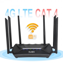 KuWFi Dual Band 4G LTE 1200M WiFi5 Wireless Router with Gigabit Ports