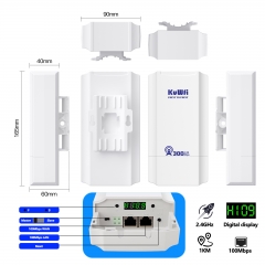 2.4ghz 300mbps 1km outdoor wifi access point ptmp ptp wireless bridge