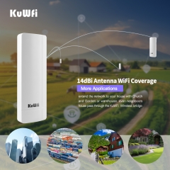 KuWFi wireless bridge 3km 5.8ghz outdoor cpe wifi antenna 900mbps ptp wireless bridge for camera